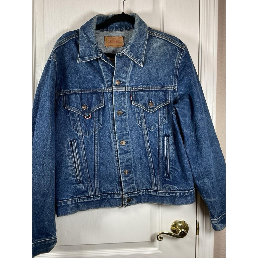 Levi's Men's Blue Denim Trucker Jacket Cotton Regular Size S Pre-owned